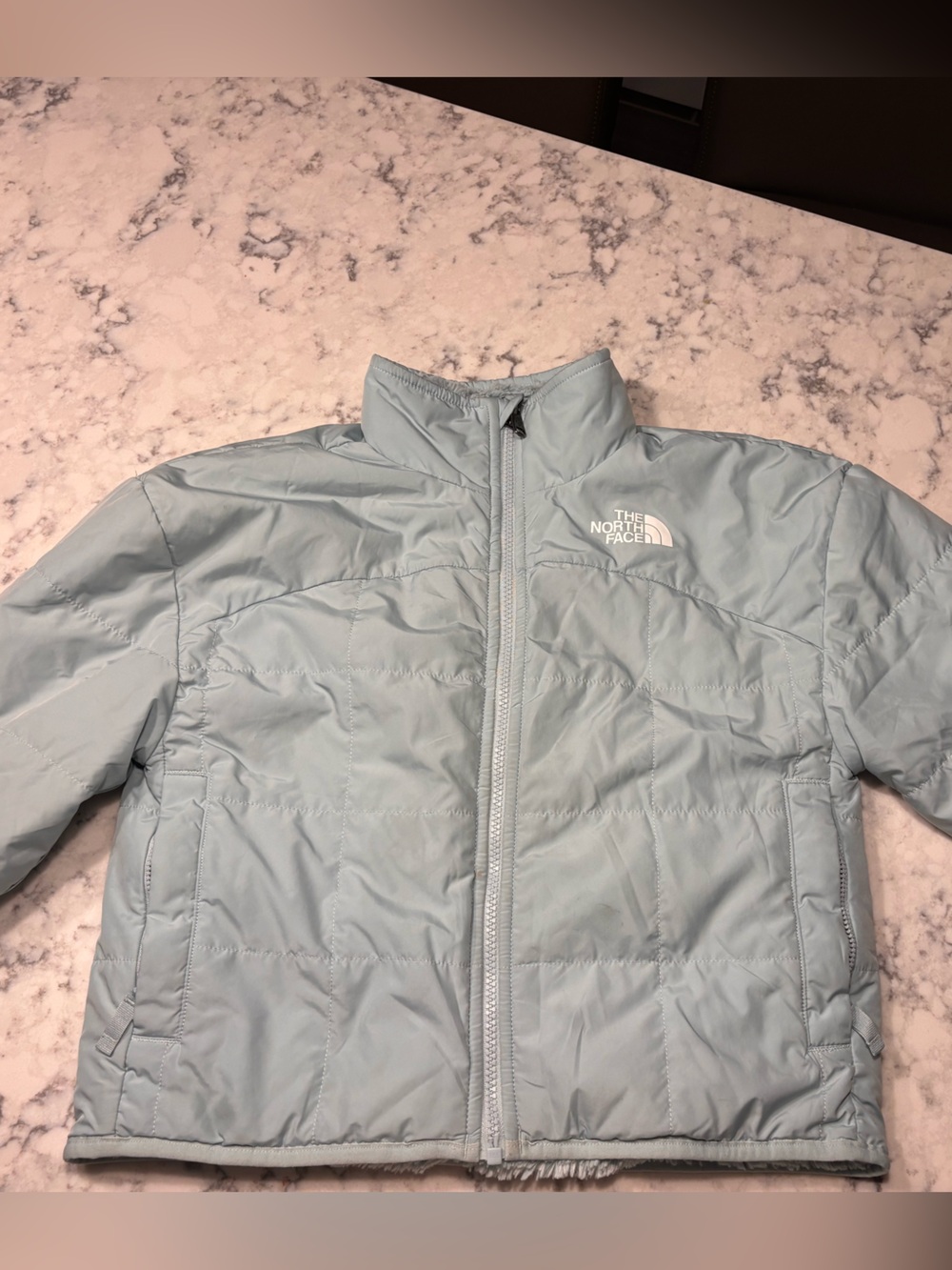The North Face Kids Light Blue Puffer Jacket